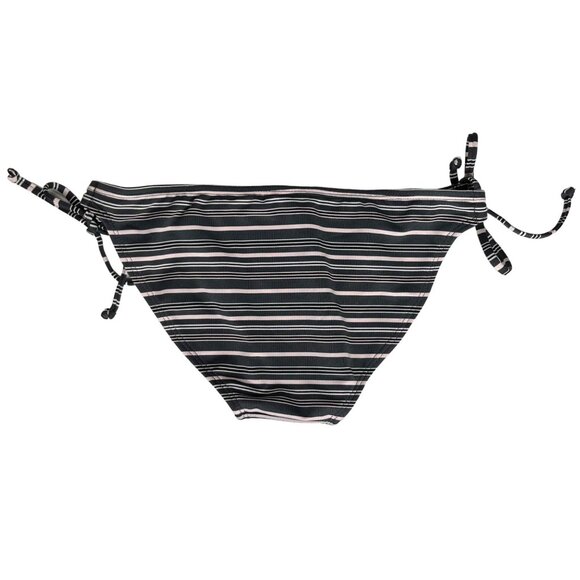 Xhilaration Swim Suit Bottoms Bikini Womens Small Black Pink Striped New - Picture 2 of 8